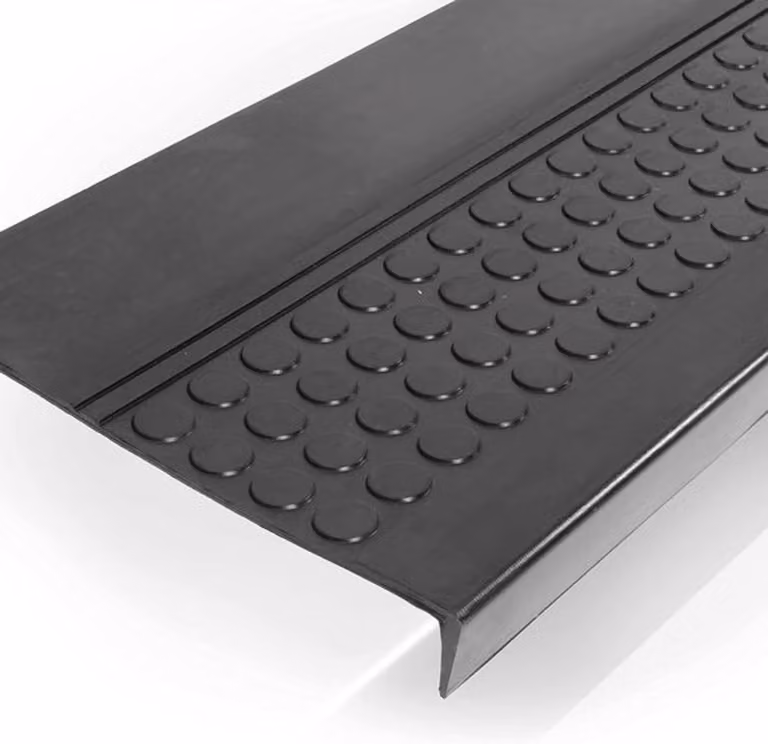 Antislip Trapmatten voor Binnen en Buiten - Rubber - Zwart - B: 90 cm, D: 30 cm, H: 4 cm
