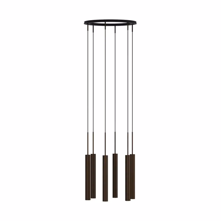 Audo Copenhagen Tubulaire kroonluchter 6 Anodized bronze
