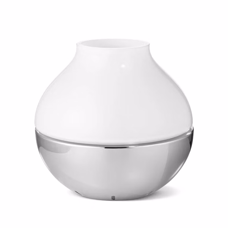 Georg Jensen Henning Koppel Hurricane kaarsenhouder voor stompkaarsen, wit, Ø 19,2 cm