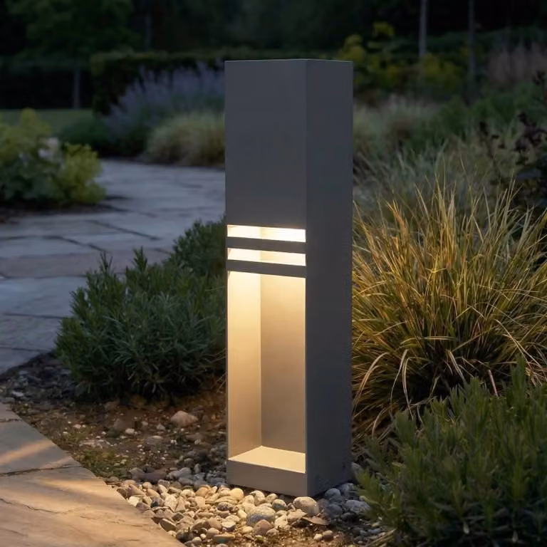 Lucande Oxido LED tuinpadverlichting, zwart, roestvrij staal, Hoogte: 50 cm, IP44