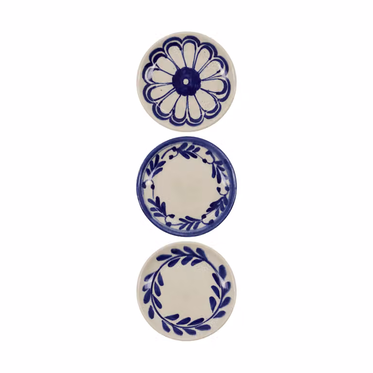 House Doctor Diva bord 3-delig Blauw Ø13 cm