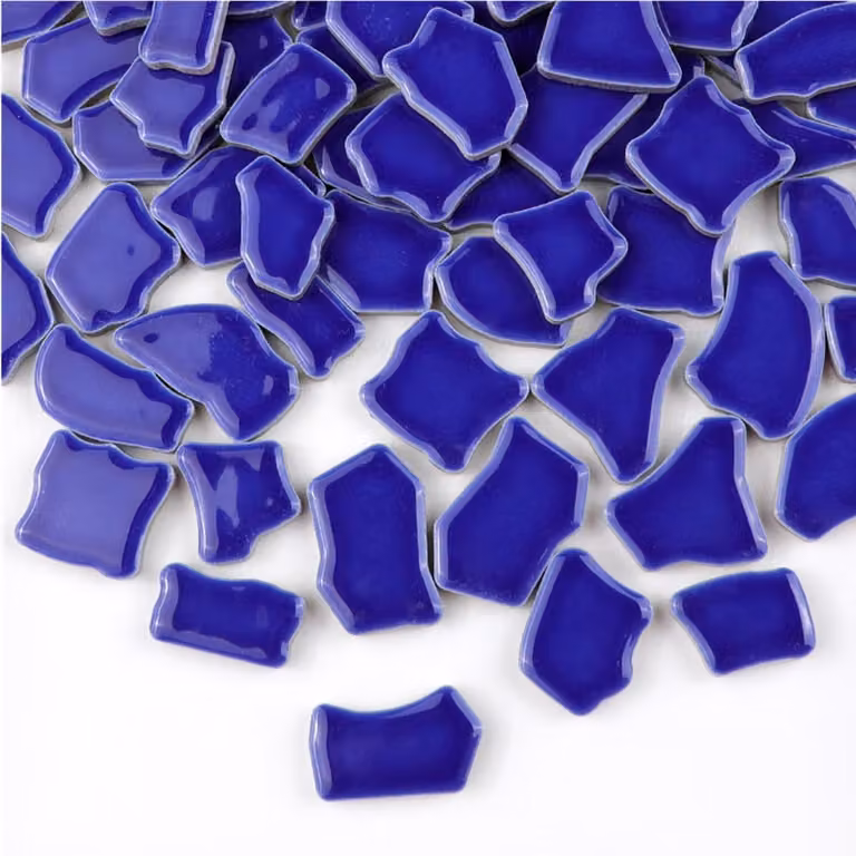 Unyqoos Marineblauwe keramische mozaïektegels voor creatieve doe-het-zelf projecten
