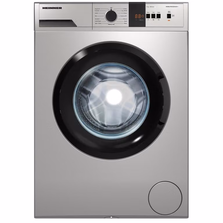 Heinner HWM-VT0610CHSD++ Voorlader Wasmachine, 6 kg, 1000 tpm, Anti-Kreuk, Balance Control, Zilver