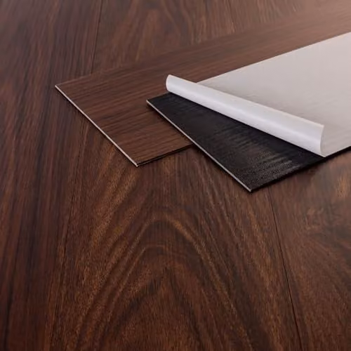 ML-Design Deluxe zelfklevende PVC vloer vinyl planken roodbruine noot houtlook, 6,69m² (48 stuks), Breedte: 91,5 cm, Diepte: 15,3 cm, Dikte: 2 mm