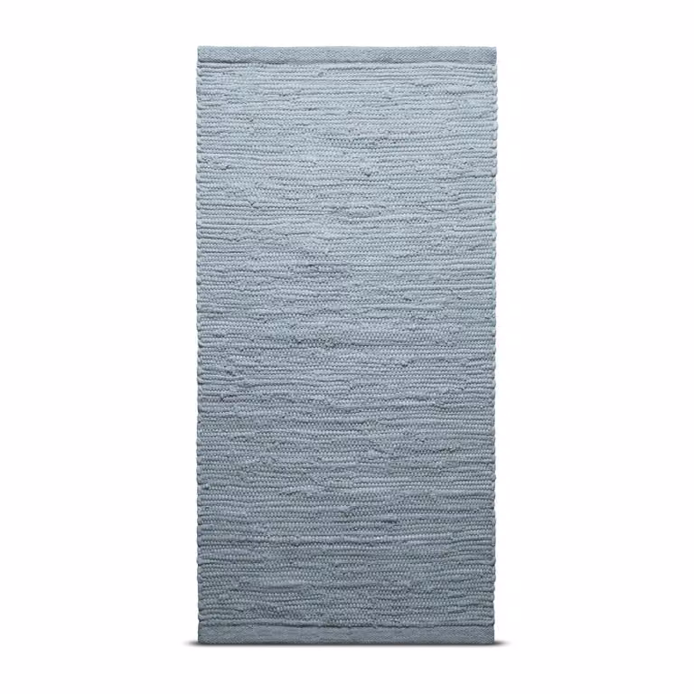 Rug Solid katoenen vloerkleed lichtgrijs 75 x 200 cm