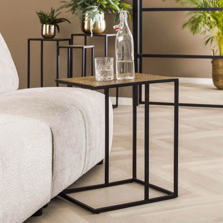 WoonStijl Laptoptafel Iron Metallic in Bronze en Goud
