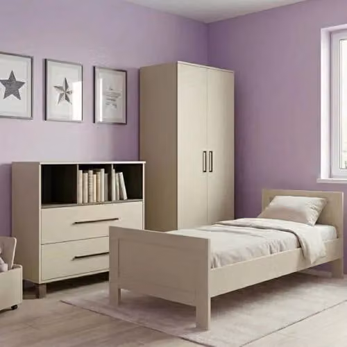 Cabino Tienerkamer Set Belmond Clay met Geneve Clay Commode en Kledingkast