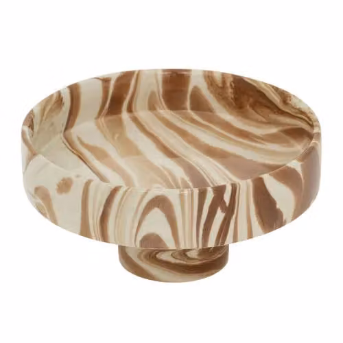 Urban Nature Culture Moon decoratieschaal bruin-wit Ø26 cm