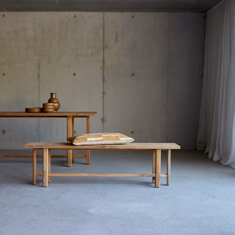 Tikamoon Antonia Bank van massief teak - Bruin