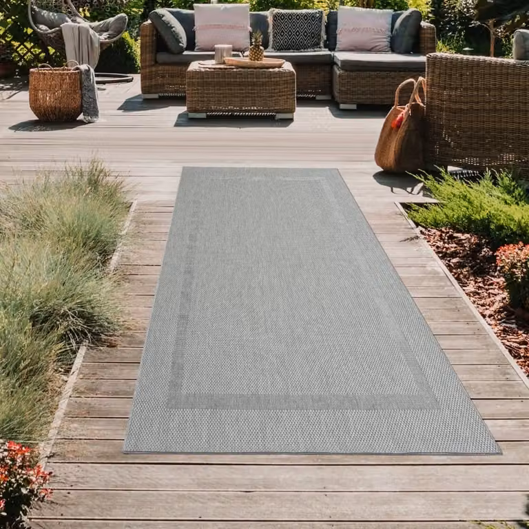 Teppich-Traum Modern Vloerkleed Grijs Sisal en Polypropyleen