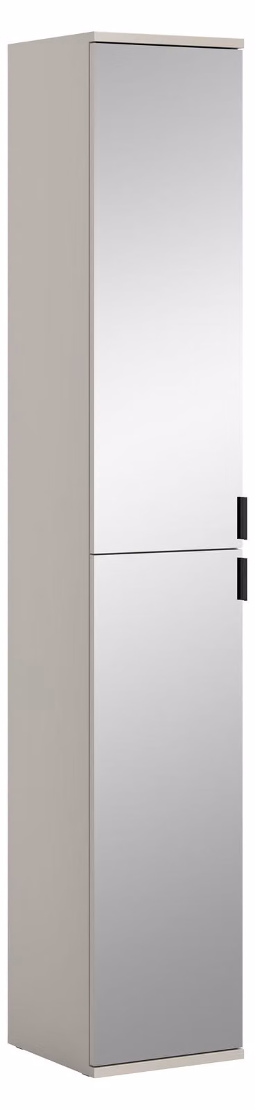 Xonox Kledingkast Wit met Spiegeldeuren en Interne Planken, H 193 cm x B 34 cm x D 30 cm