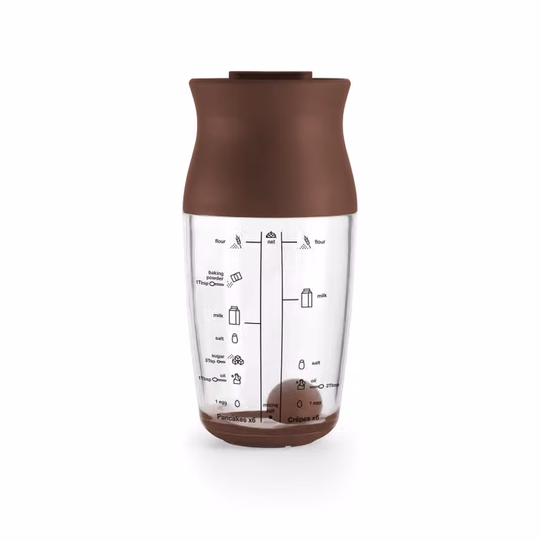 Lékué pannenkoekenmixer shaker Bruin
