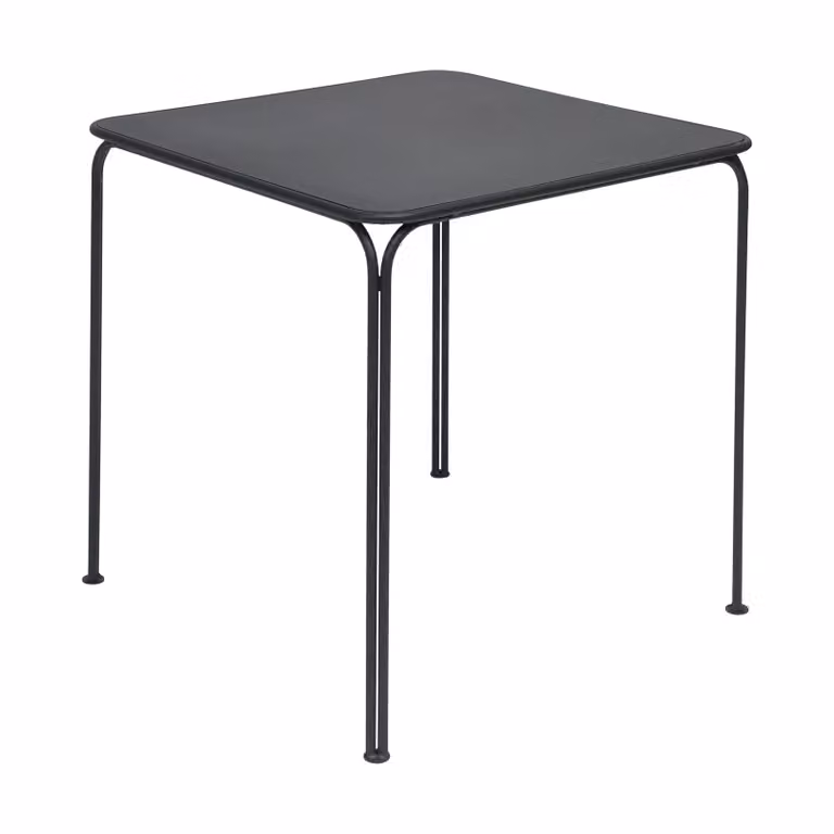 Grythyttan Stålmöbler Libelle tafel, Grafietgrijs, B: 70 cm x D: 70 cm