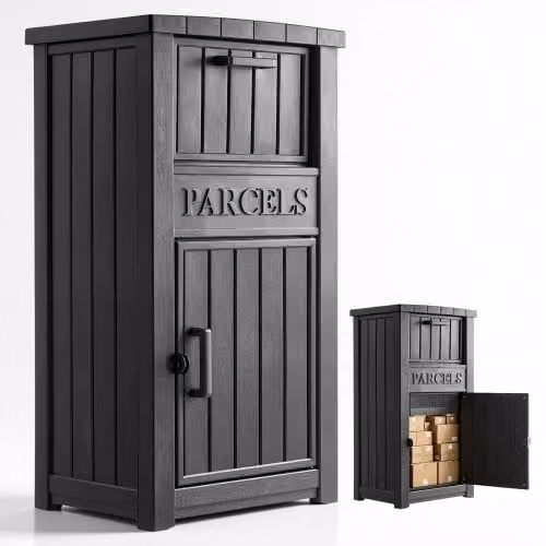 VEVOR Pakketbus met pakketvak, afsluitbaar en diefstalbestendig, B/D/H: 61,5 x 47,3 x 112,1 cm