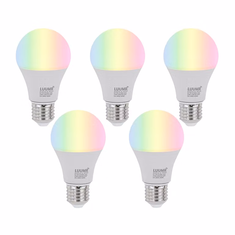 Set van 5 LUUMR E27 dimbare LED lampen, wit, 9W, 806 lm, CCT, Zigbee