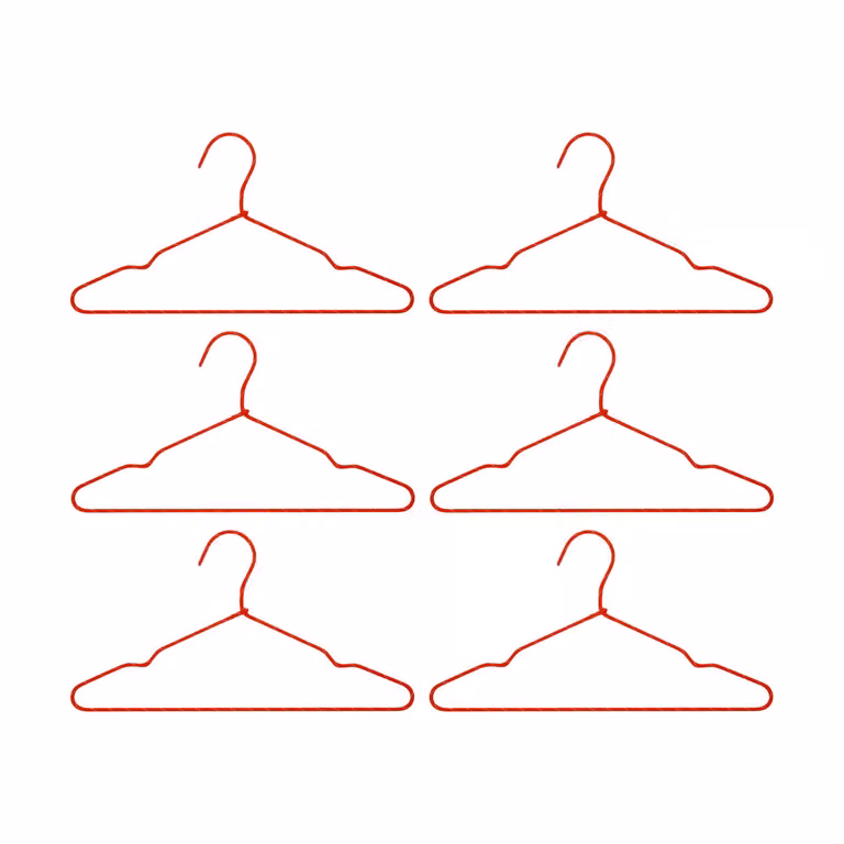 House Doctor Wire hanger 6-pack Rood