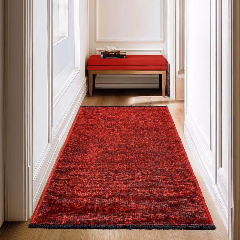 Loper Vloerkleed Vintage Kelim Rood - 80 x 150 cm