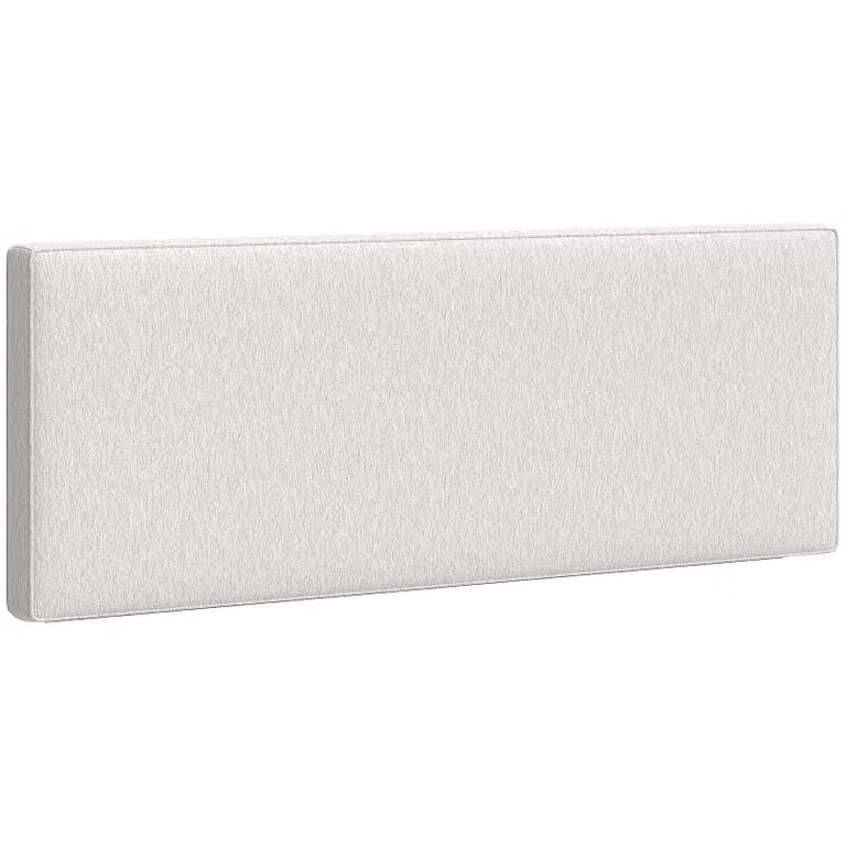 HOMCOM Wandgemonteerd hoofdbord, gevoerd, crèmewit, B: 160 cm, D: 10 cm, H: 60 cm