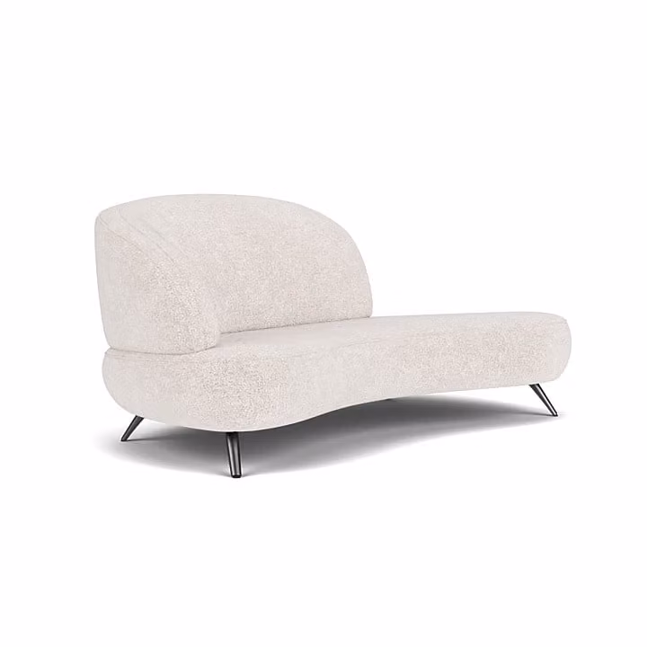 Prominent Chaise Longue Bank Miami - Beige - Stoff - L-vormig