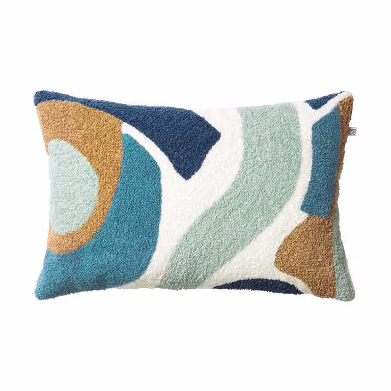 Chhatwal & Jonsson Sanskriti kussenhoes - Heaven blue-offwhite-sand-aqua - 40 x 60 cm