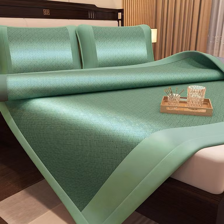 Zomer Matras Set Groen - Ademend Koelmat Set voor Koel Slapen - 180 x 200 cm