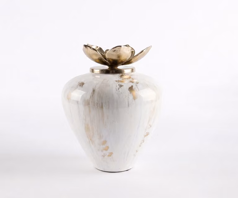 DELIFE Vaas Florena Kintsugi Handgemaakt Glas B: 29 cm, D: 29 cm, H: 35 cm