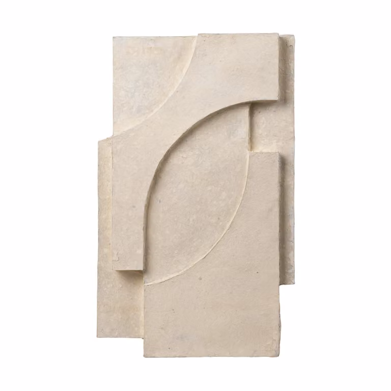 Kristina Dam Studio Serif Relief wanddecoratie Offwhite