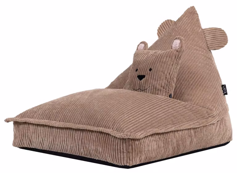 Icon Bertie Bär comfortabel zitkussen voor kinderen, bruin