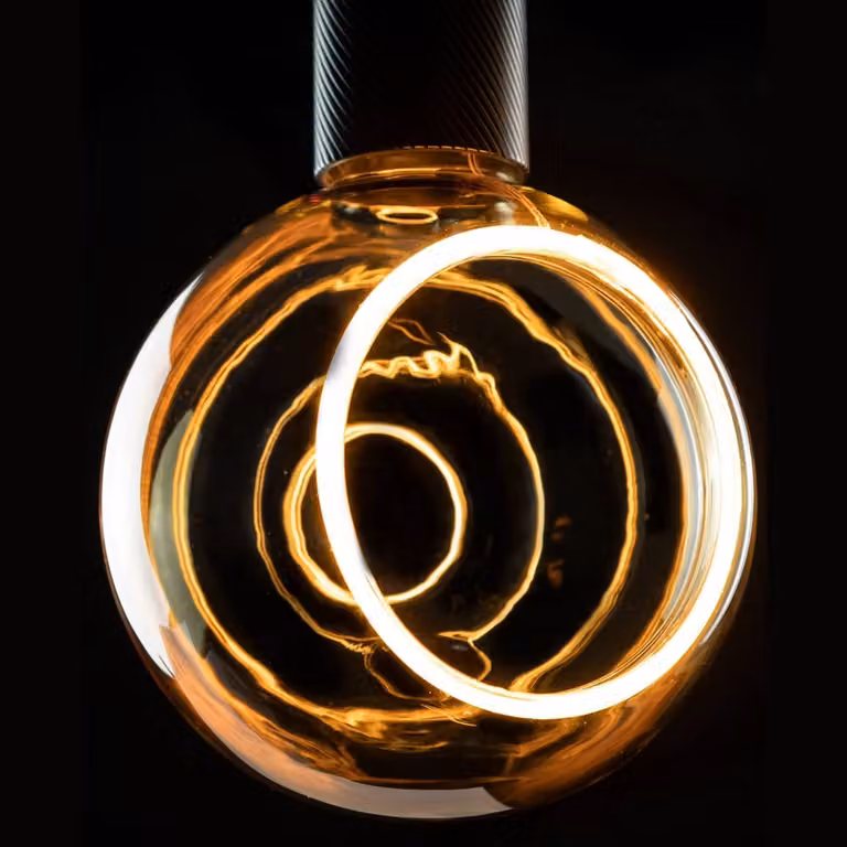 Segula Floating Design LED Lichtbron - Goud/Messing - E27 - 4,5W - 300lm - 2200K - Ø 15cm