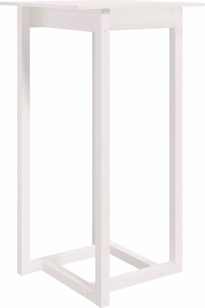 vidaXL Barkruk, wit, massief grenenhout, B/D/H: 60 x 60 x 110 cm