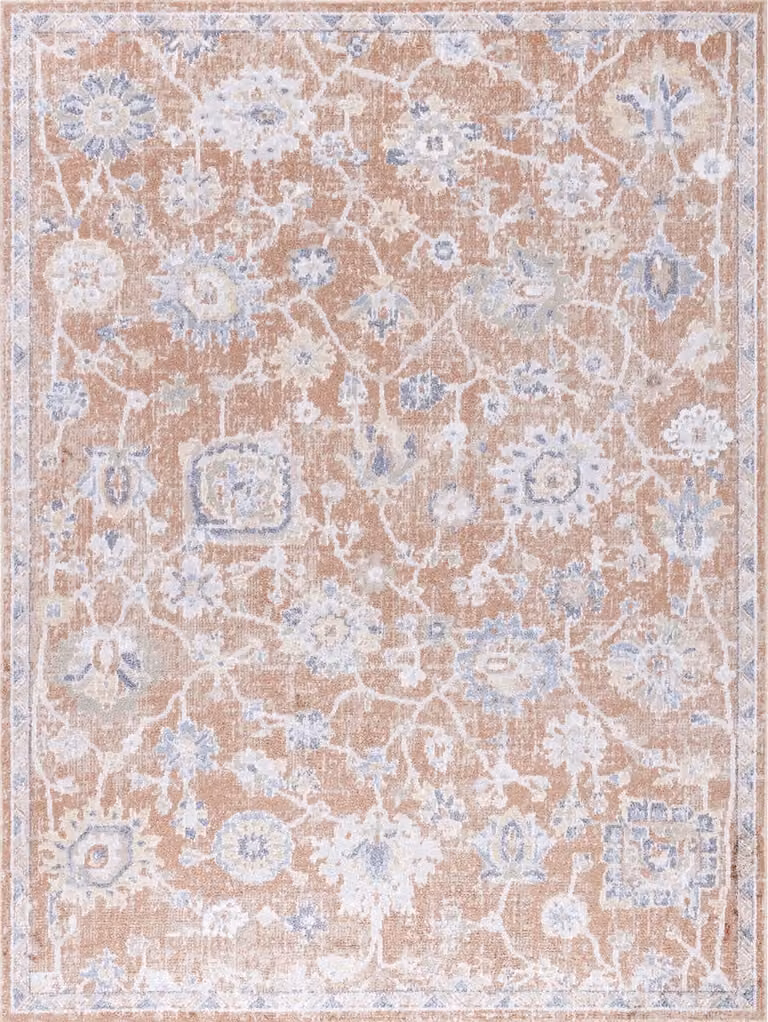 Surya Vloerkleed Ruby Rood - Afwasbaar Vintage Tapijt voor Woonkamer en Slaapkamer - B/D: 200 x 275 cm