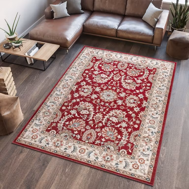 Tapiso Dubai Vloerkleed met Oosters Bloemenmotief, Rechthoekig, 60 x 100 cm