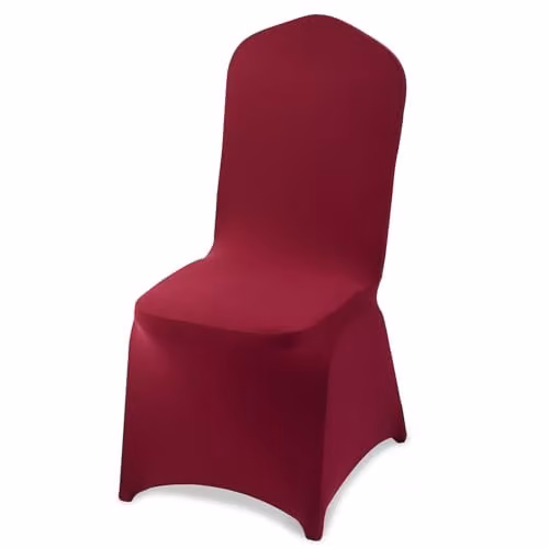 VEVOR Stoelhoezen 50 stuks, Bordeauxrood, Polyester Elastane Stretch, Geschikt voor eetkamerstoelen tot 51 x 45 x 95 cm