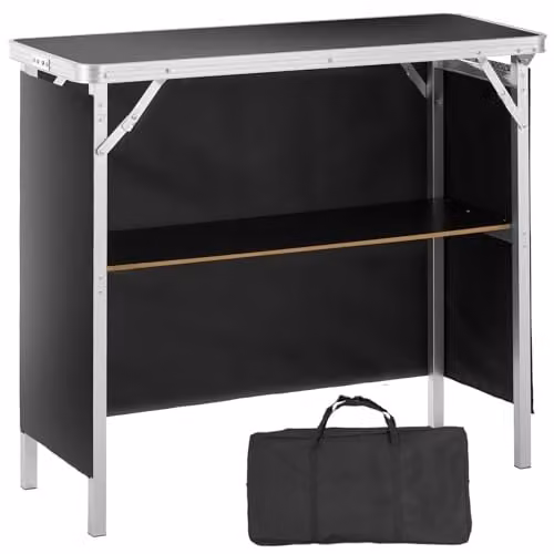 VEVOR Draagbare Beursbalie met Opbergrek en Draagtas, Zwart, B: 97,5 cm, D: 38,5 cm, H: 87 cm
