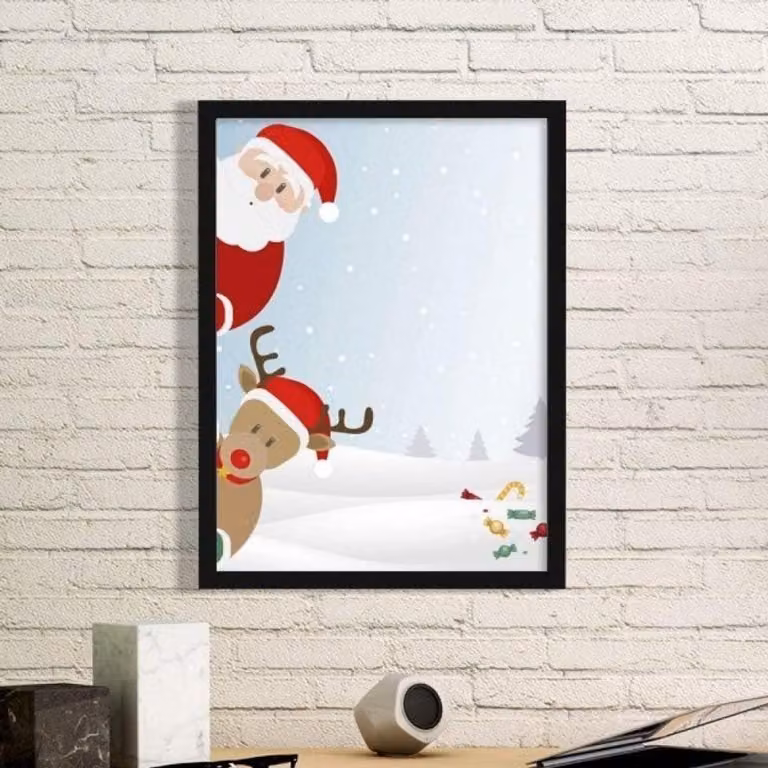 Kunstprint Ingelijst met Houten Frame en Acryl - Zwart - B: 24 cm, H: 32,7 cm