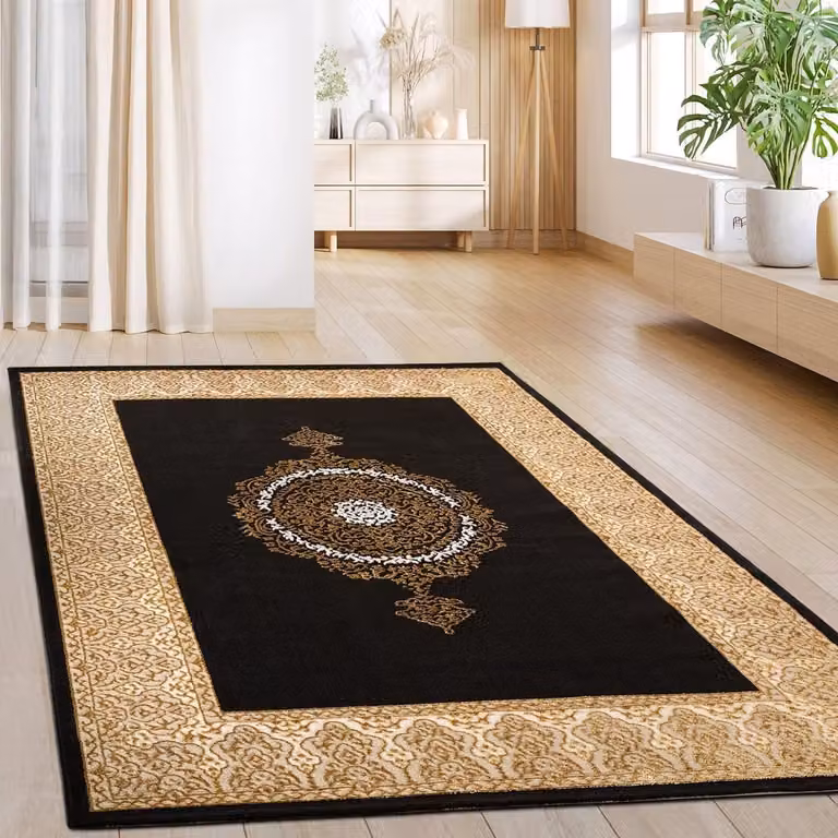 Vintage Oosters Tapijt Abstract Vloerkleed Goud - B/D: 150 x 80 cm