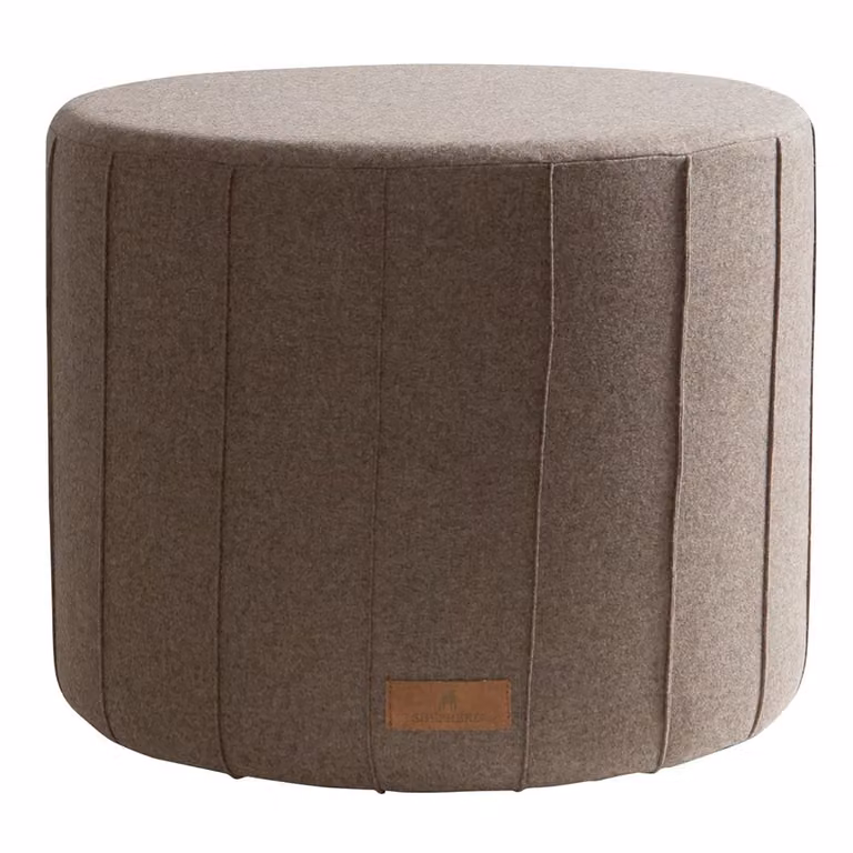Shepherd of Sweden Shepherd poef Anja Cappuccino bruin B: 40 cm, D: 50 cm