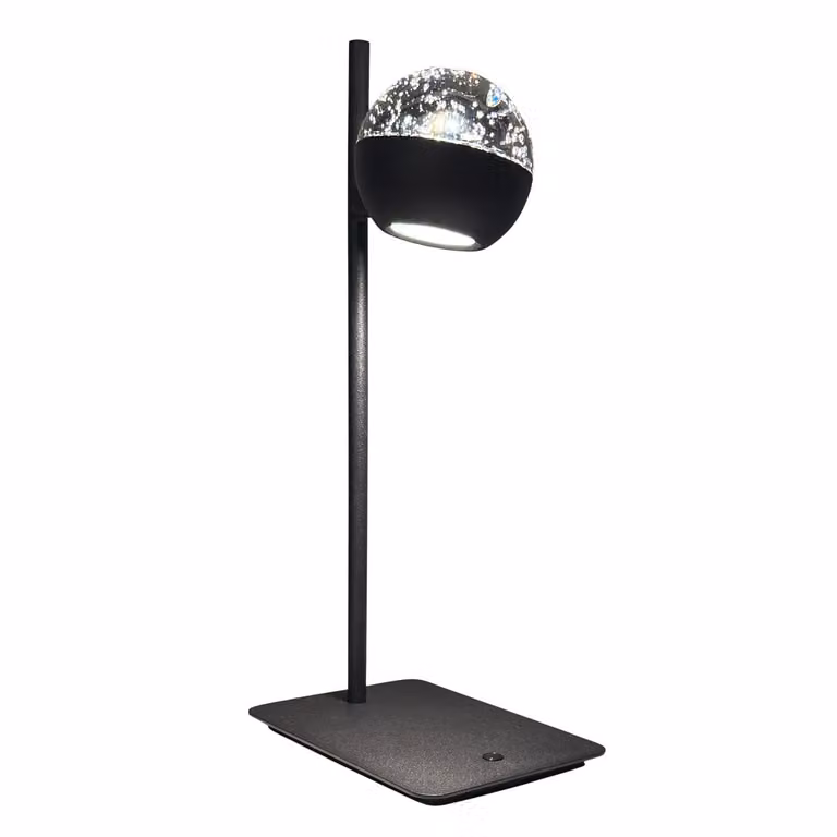 Steinhauer Belluno Led bureaulamp zwart met glas - Dimbaar