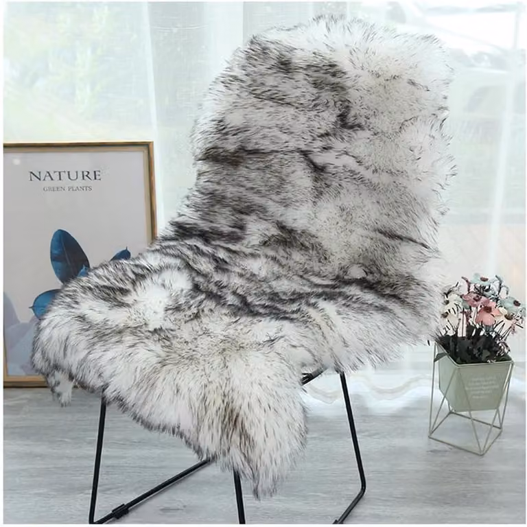 Zacht Faux Schapenvacht Tapijt, Langharig en Fluffy Vloerkleed, 60 x 100 cm