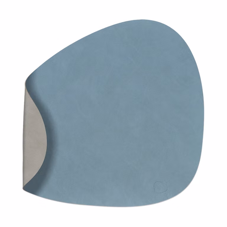 LIND DNA Nupo placemat keerbaar curve L lichtblauw-lichtgrijs