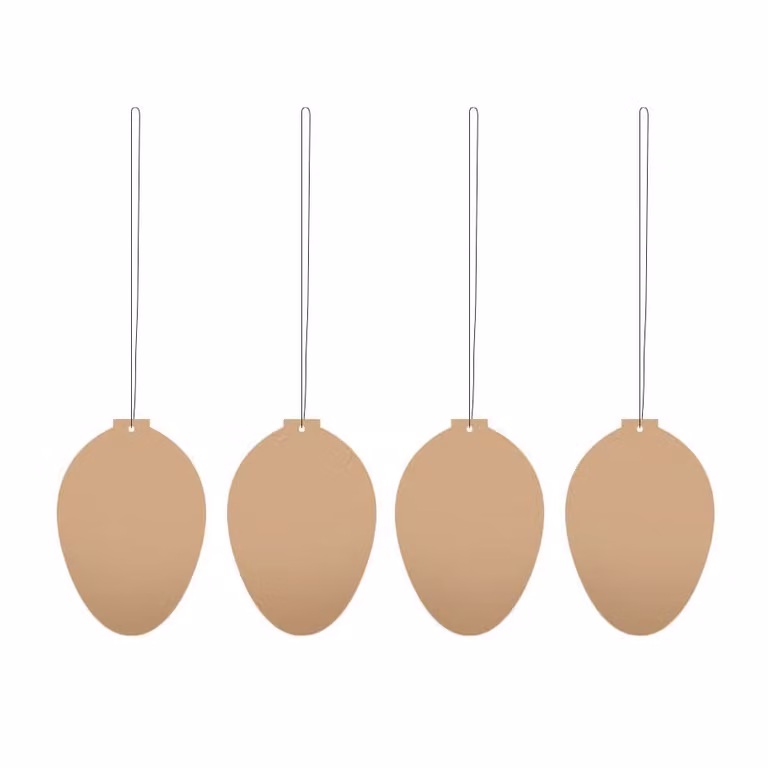 Cooee Design Easter Deco ei paasdecoratie 4-pack Cafe au lait