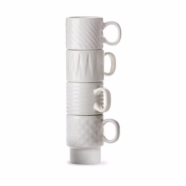 Sagaform Coffee & More espressokop 4-pack Wit