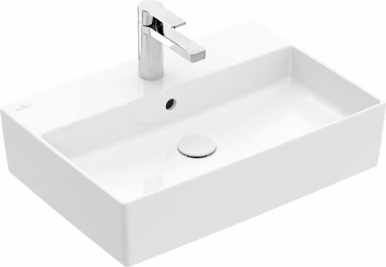Villeroy & Boch Memento 2.0 wastafelblad met kraangat en overloop, 60 cm