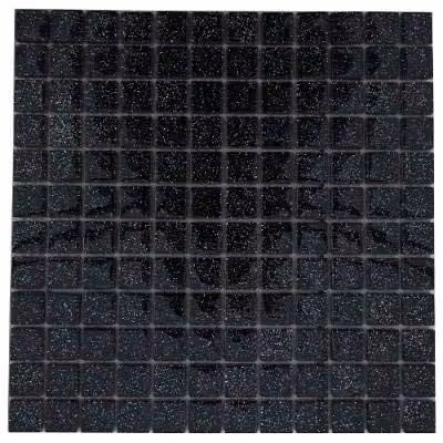 Glazen mozaïektegels zwart met glittereffect mat en glanzend B/D/H: 30 x 30 cm