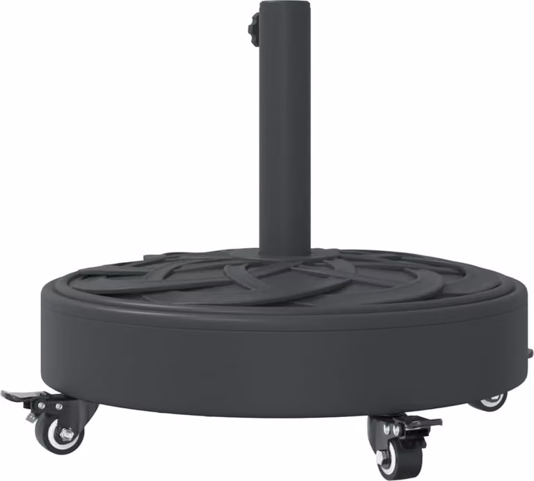 vidaXL Parasolstandaard met wielen voor masten van 38/48 mm, rond, 27 kg draagvermogen