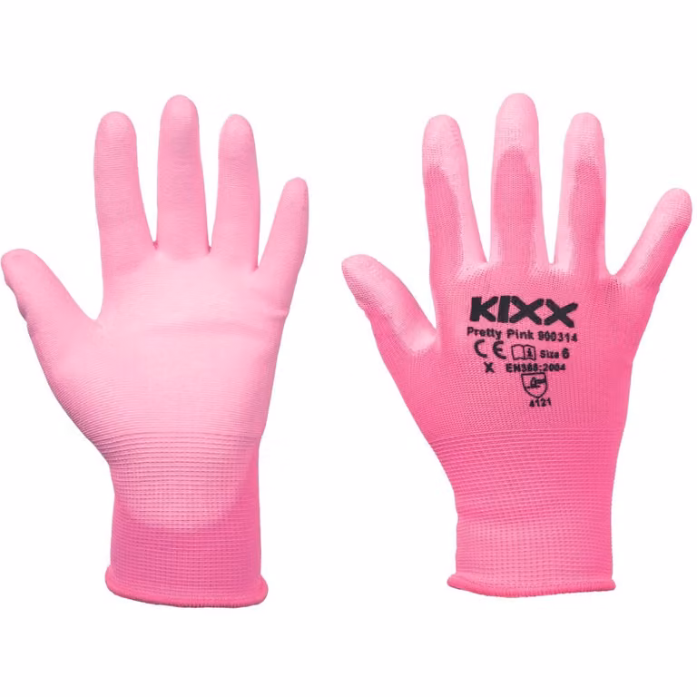 Kixx handschoen Pretty Pink maat 7