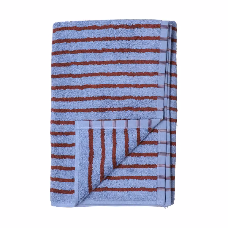 Scandi Living Drift badhanddoek Blauw-rood 100 x 150 cm