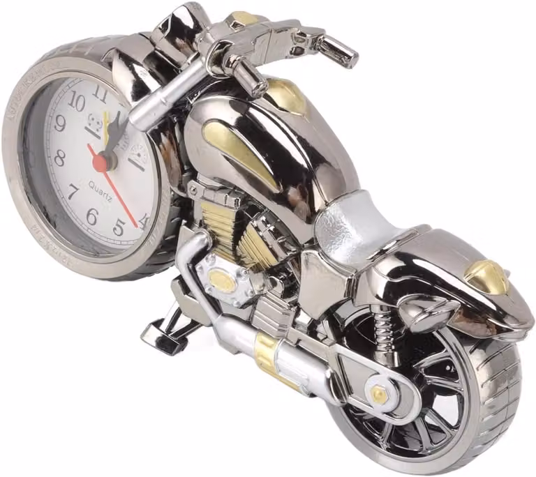 Vintage Motorrijder Analoge Tafelwekker voor Kinderen