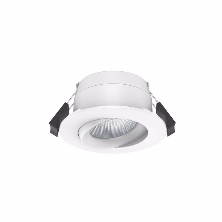 Lyora Led inbouwspot Tevo wit - Warm wit 2700K - Rond aluminium