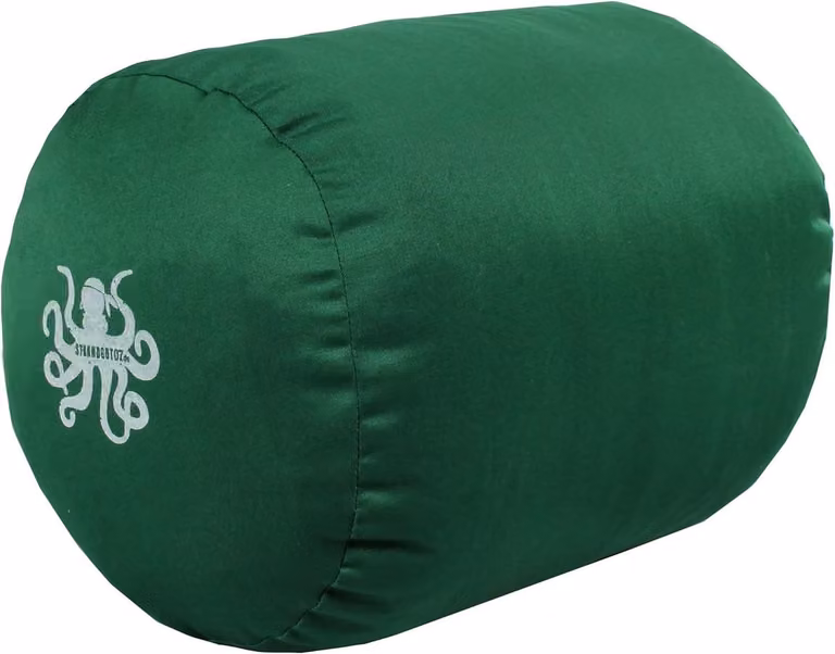 Zachte Poef Groen met Geweven Textuur voor Buiten - B/D/H: 40 x 37 x 37 cm
